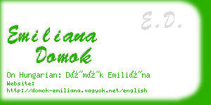 emiliana domok business card